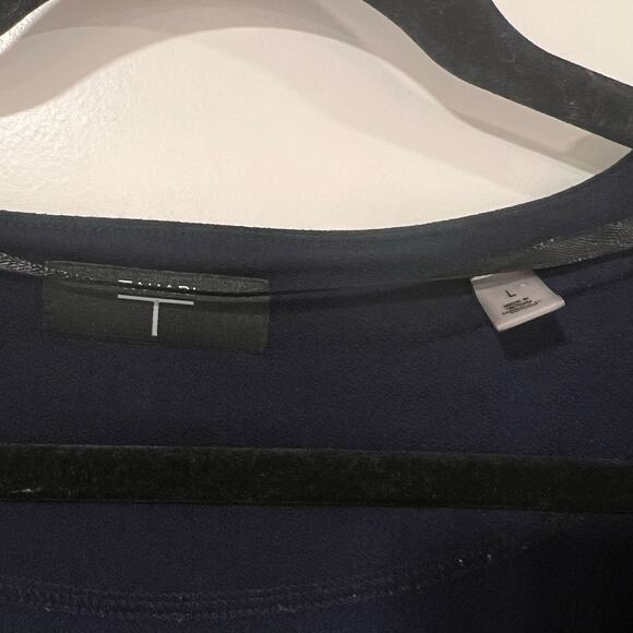 Tahari Women's Oversized Short Sleeve Cardigan in Navy with Pockes Size Large - Picture 3 of 6